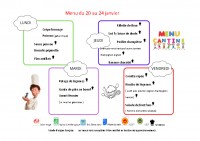 menu du 20 au 24 janvier