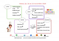 menus du 18 au 22 novembre 2024